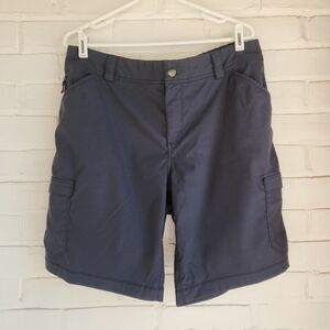 Duluth Trading Gray Ink Shorts Womens Sz 14 Dry On The Fly Pockets UPF50+ Hiking